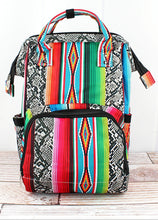 Load image into Gallery viewer, Slithering Serape Diaper Bag Backpack