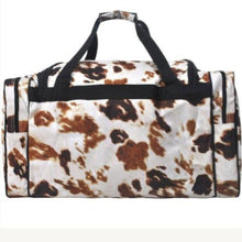 Load image into Gallery viewer, Cow print duffel bag 23 inch