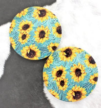 Load image into Gallery viewer, Sunflower Car Coasters 8 styles