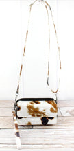Load image into Gallery viewer, Cow print crossbody clutch