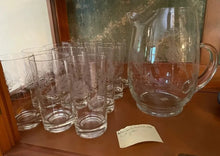 Load image into Gallery viewer, Warsaw Cut Glass Co Glasses and Pitcher Set
