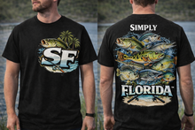 Load image into Gallery viewer, Simply Florida™ Fishing Shirt | Bass Angler Tee | Florida Fishing Lifestyle Shirt | Front &amp; Back Graphic Tee