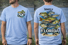 Load image into Gallery viewer, Simply Florida™ Fishing Shirt | Bass Angler Tee | Florida Fishing Lifestyle Shirt | Front &amp; Back Graphic Tee
