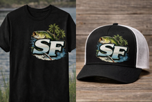 Load image into Gallery viewer, Simply Florida™ Fishing Shirt | Bass Angler Tee | Florida Fishing Lifestyle Shirt | Front &amp; Back Graphic Tee