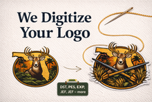 Load image into Gallery viewer, Custom Embroidery Digitizing Service | Logo to Stitch File (DST, PES, EXP)