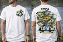 Load image into Gallery viewer, Simply Florida™ Fishing Shirt | Bass Angler Tee | Florida Fishing Lifestyle Shirt | Front &amp; Back Graphic Tee