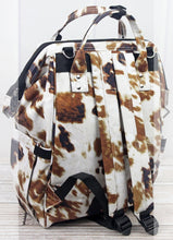 Load image into Gallery viewer, Cow print diaper bag backpack