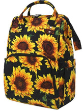 Load image into Gallery viewer, Sunflower Diaper Bag Backpack